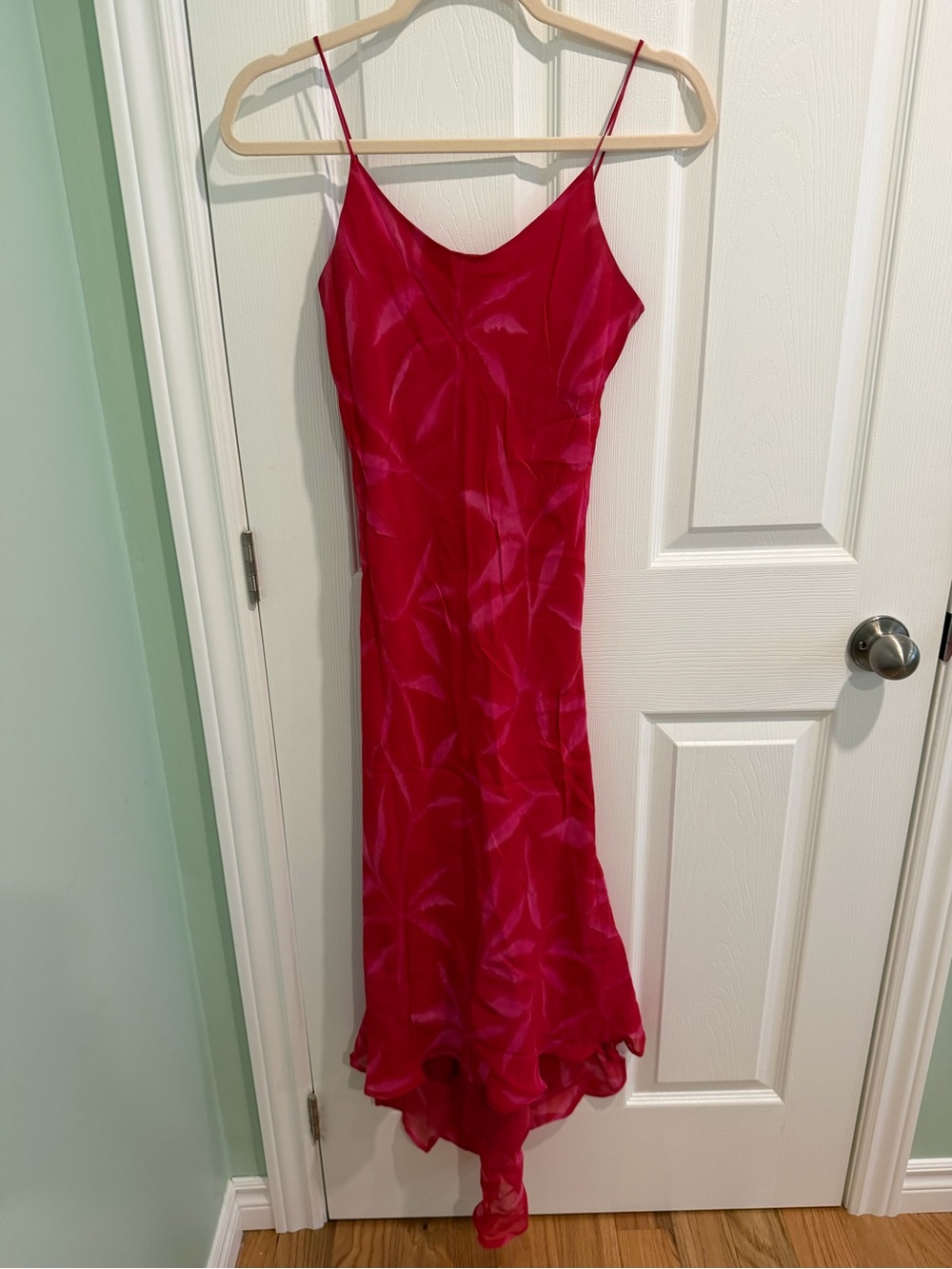 Red and Pink Midi Summer Dress